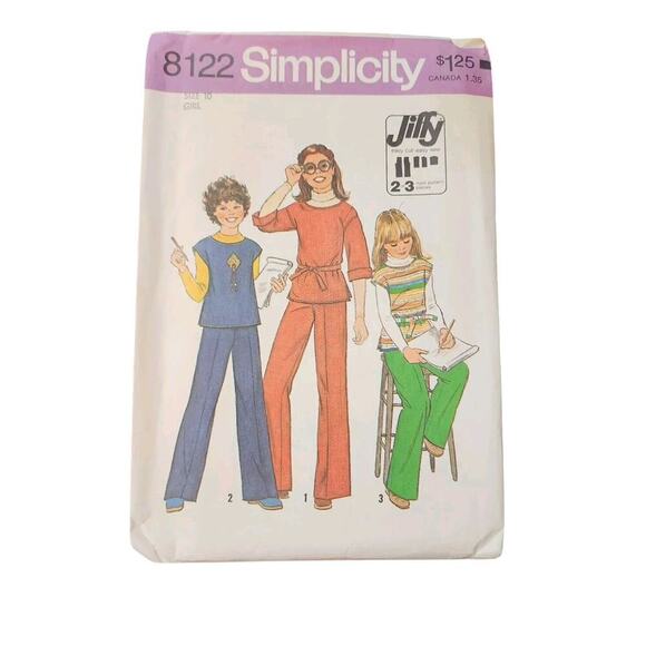 Vtg Lot Of 5 Simplicity Patterns Dresses Pants Suits Ephemera - Picture 2 of 6